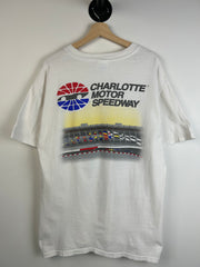 Vintage 90's Nascar Charlotte Motor Speedway White Tee