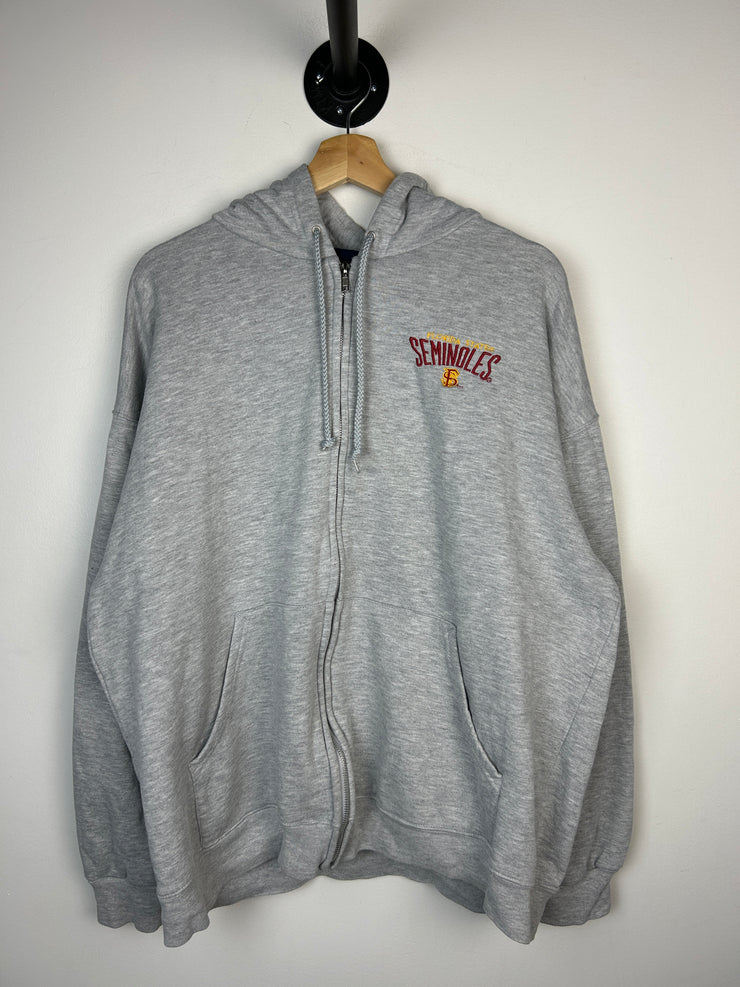 Vintage Florida State Seminoles Grey Zip Up Hoodie