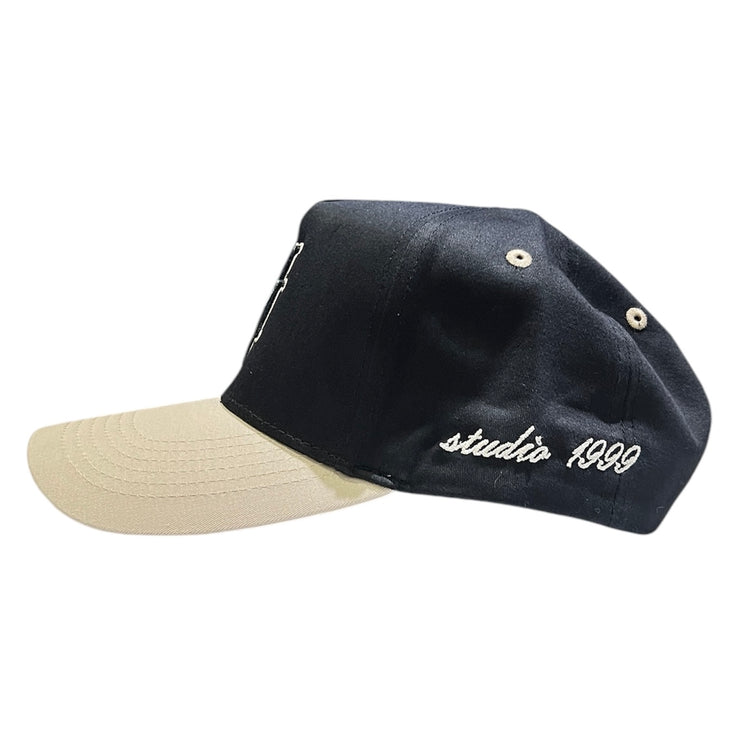 Studio 1999 NY Mets Black & Cream Snapback Hat