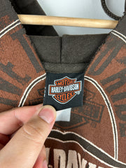 Vintage Harley Davidson Getttsburg Brown Hoodie