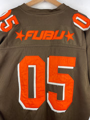 Vintage Y2K Fubu Embroidered Brown & Orange Football Jersey