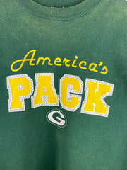 Vintage 90s NFL Green Bay Packers Americas Pack Green Crewneck