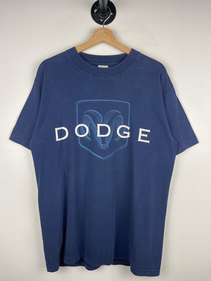 Vintage 90s Dodge Spellout Navy Tee