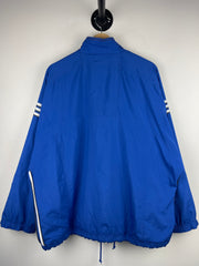 Vintage 90s Adidas 3 Stripe Blue Windbreaker