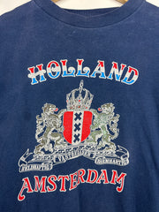 Vintage 90s Amsterdam Holland Navy Tee