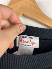 Vintage Celine Dion A New Day Black Crewneck