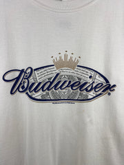 Vintage 2002 Budweiser Beer Spellout White Tee