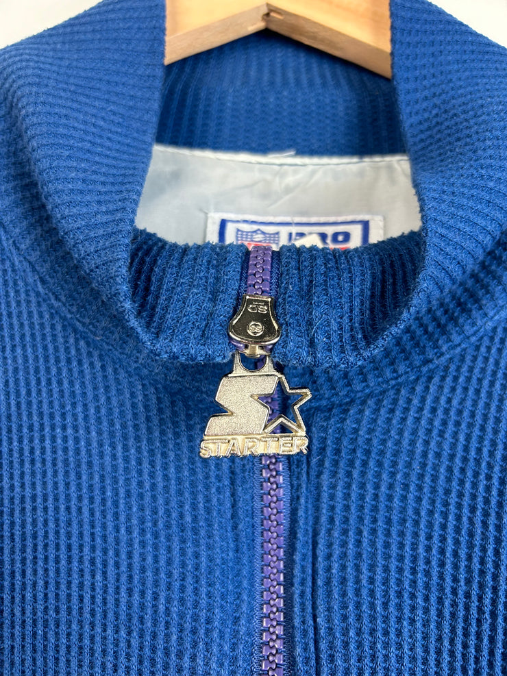 Vintage Starter New England Patriots Blue Quarter Zip Sweater