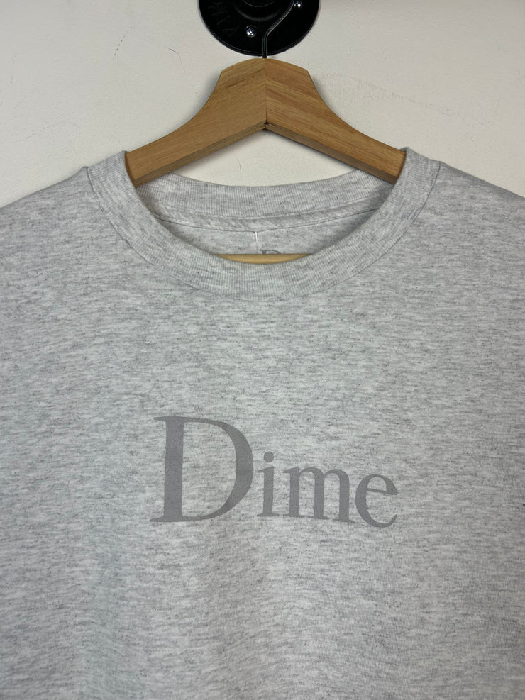 Dime Spellout Heather Grey Long Sleeve