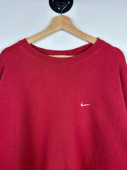 Vintage 90s Nike Mini Swoosh Red Crewneck