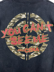 Vintage WWE John Cena You Cant See Me Black Tee