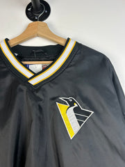 Vintage 90's Starter Pittsburgh Penguins Jaromir Jagr Black Pullover Windbreaker