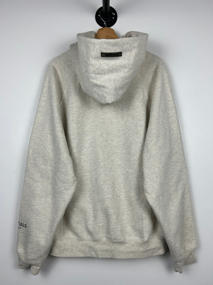 Fear Of God Essentials Light Oatmeal Grey Hoodie