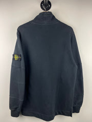 Stone Island Patch Black Mock Neck Crewneck
