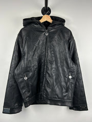 Revenge Spider Web Black Leather Jacket
