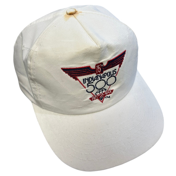 Vintage 90s Indianapolis 500 Players White Snapback Hat