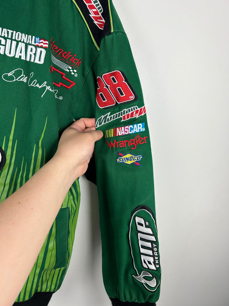 Vintage Nascar Jeff Hamilton Jr Nation Dale Jr AMP Energy Green Racing Jacket