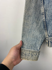 Vintage 90s Lee 1 Pocket Blue Denim Trucker Jacket