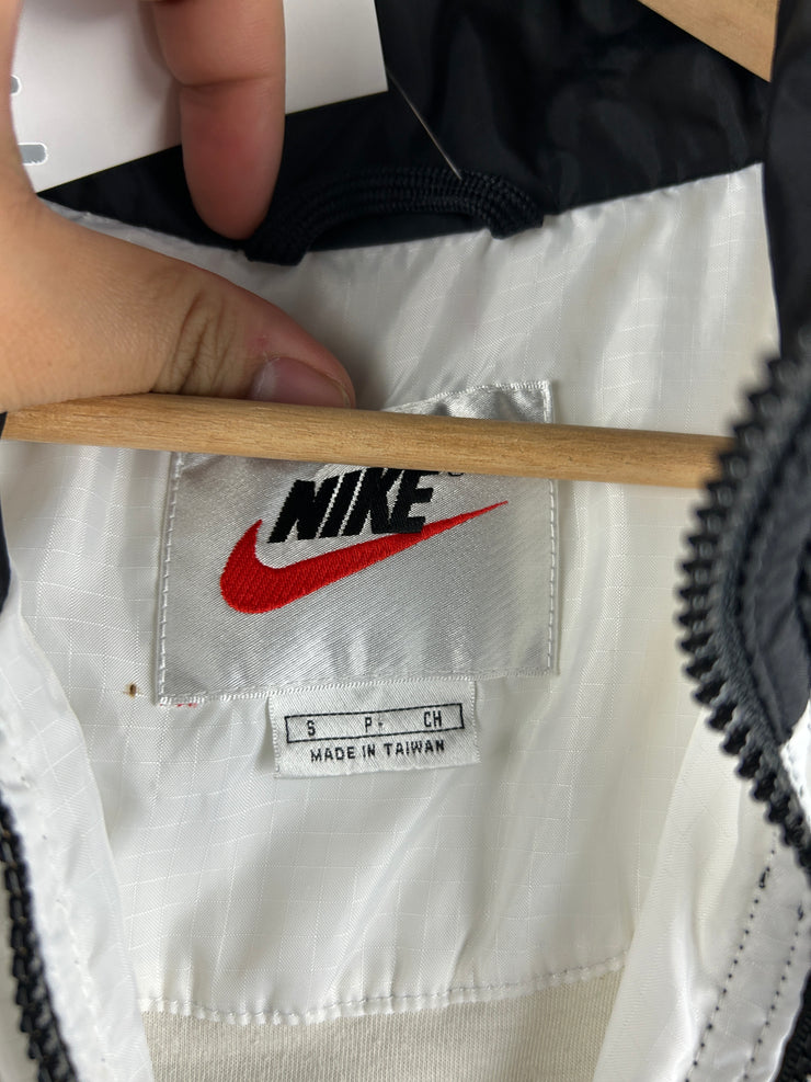 Vintage 90s Nike Swoosh Sleeve Spellout Balck & Red Windbreaker