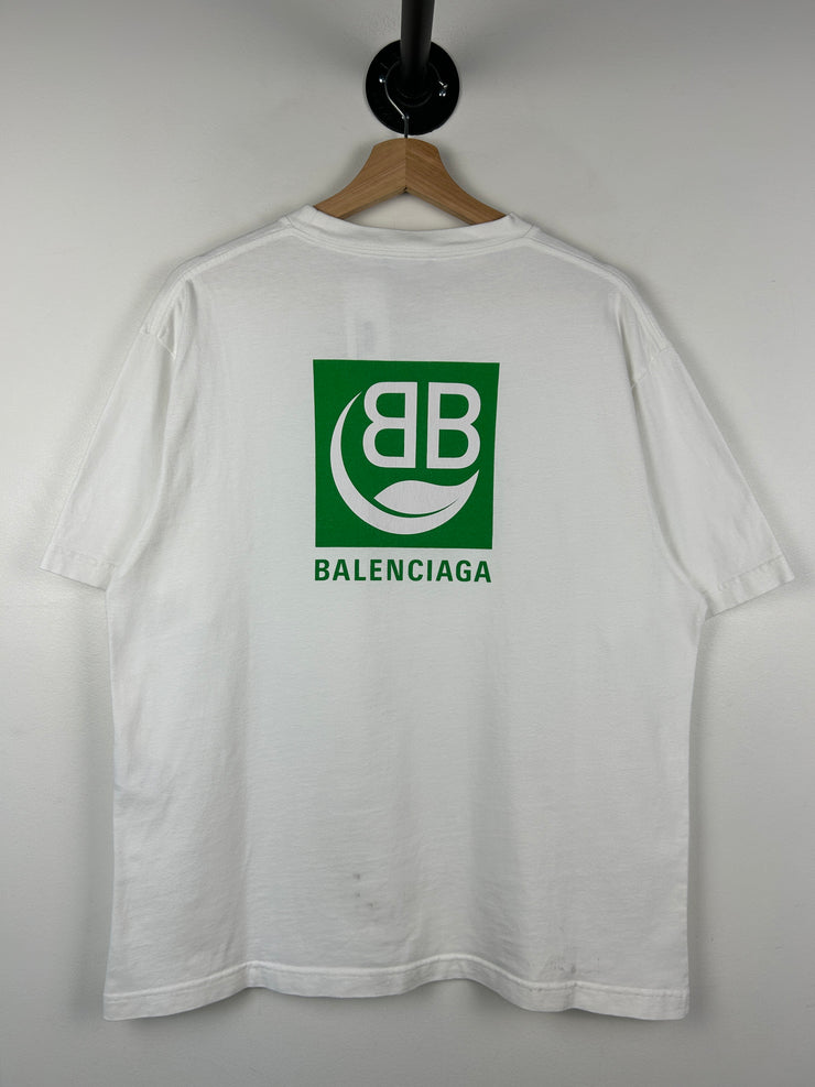 Balenciaga Bio Leaf White Tee