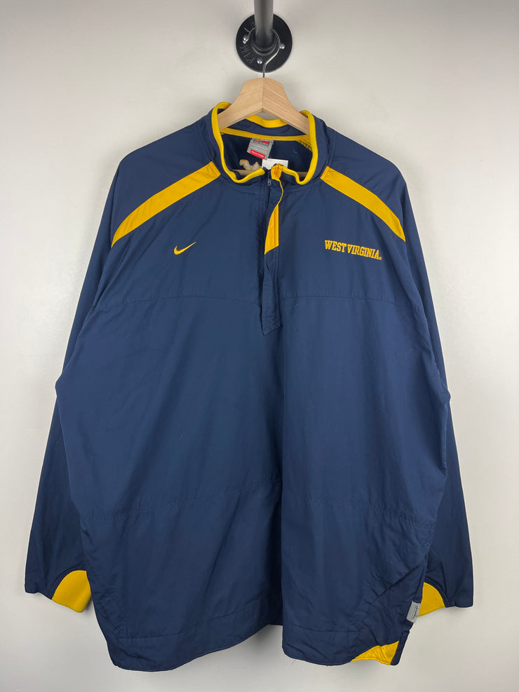 Vintage Nike West Virginia Navy Quarter Zip Navy Windbreaker