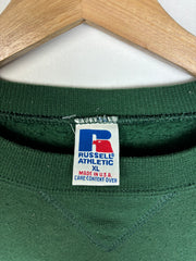 Vintage 90's Russell Essential Forest Green Blank Crewneck