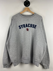 Vintage Nike Syracuse University Embroidered Grey Crewneck