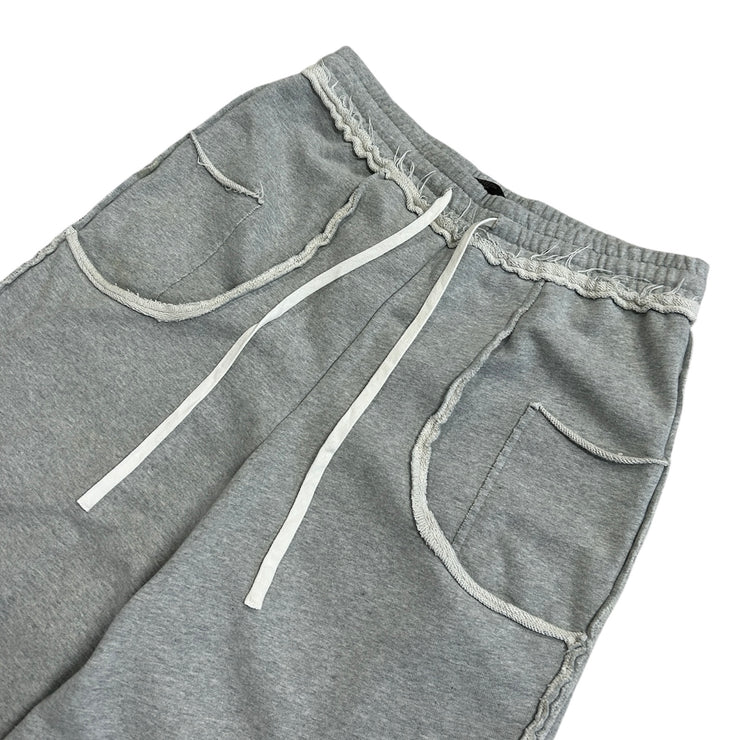 Happy Memories Don’t Die Distressed Wide Leg Baggy Grey Sweatpants
