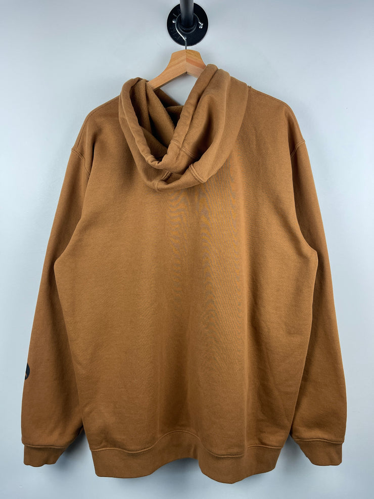Vintage Carhartt Patch Spellout Brown Hoodie