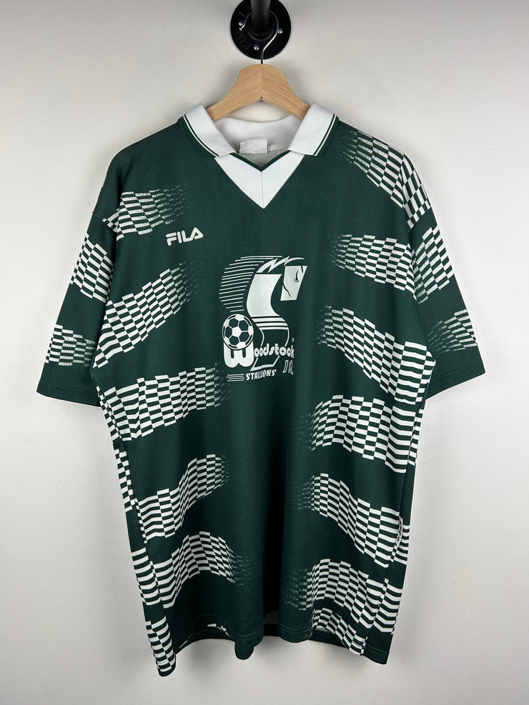 Vintage 90s Fila Woodstock Stallions Green Soccer Jersey