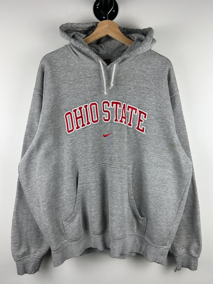 Vintage Nike Ohio State Embroidered Grey Hoodie