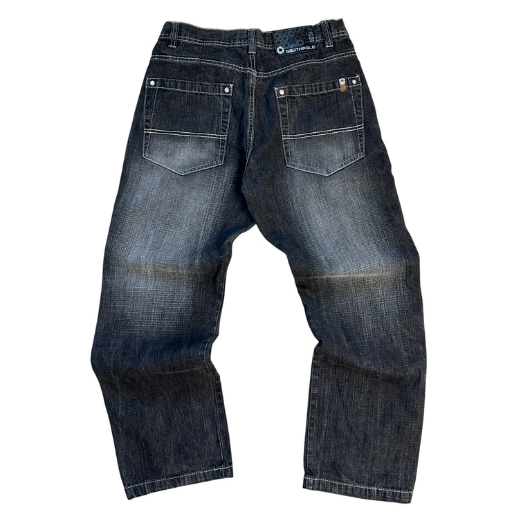 Vintage Y2K South Pole Baggy Washed Black Denim Jeans