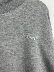 Vintage 90s Carhartt Spellout Embroidered Grey Crewneck