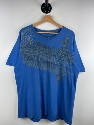 Vintage Y2K MMA Elite Feathers Blue Tee