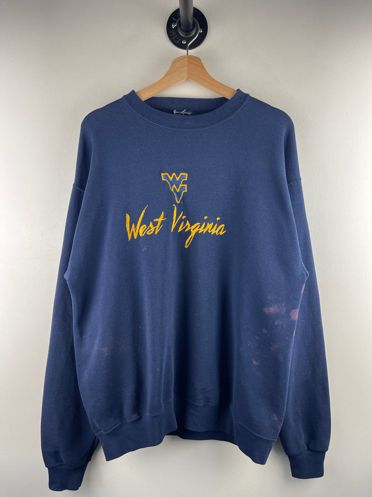 Vintage 90s West Virginia Embroidered Navy Crewneck