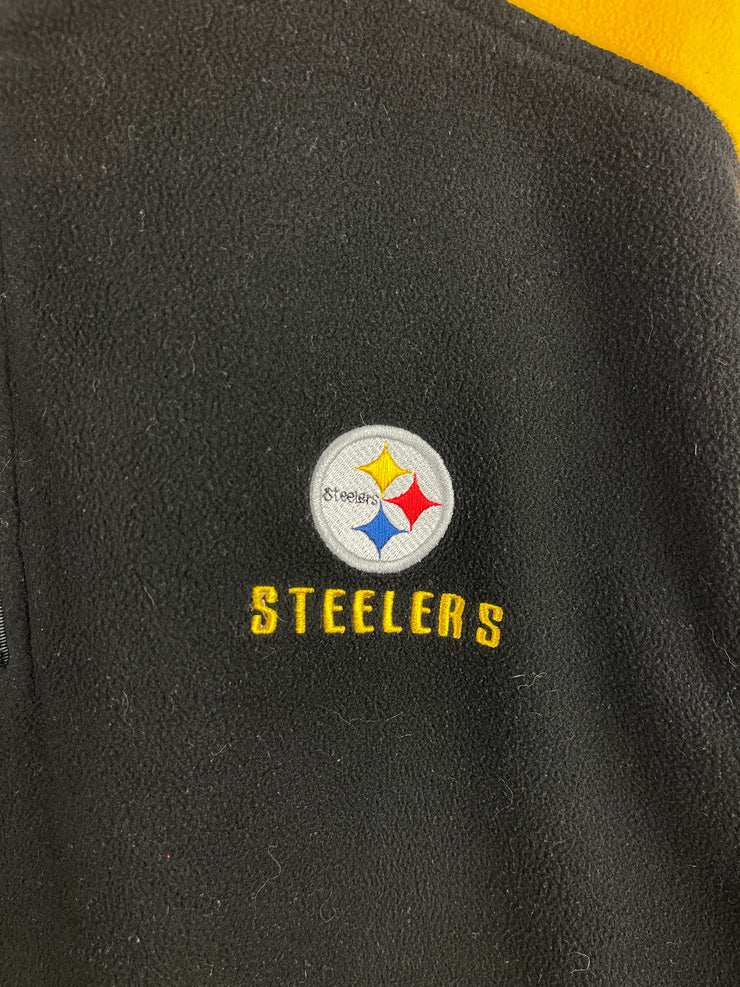 Vintage NFL Pittsburgh Steelers Quarter Zip Fleece Sweater