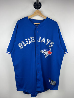 Vintage MLB Majestic Toronto Blue Jays R.A. Dickey Blue Baseball Jersey