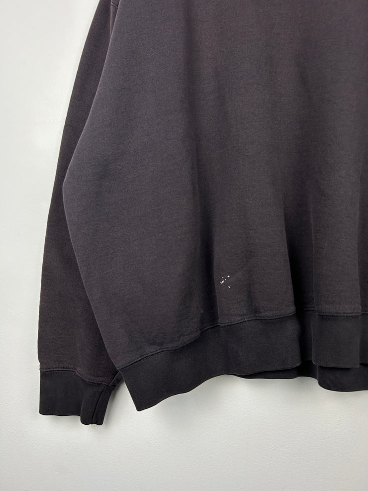 Vintage 90s Carhartt Embroidered Faded Black Crewneck