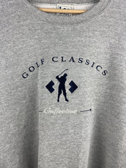 Vintage 90s Lee Sport Golf Classics Collection Embroidered Grey Crewneck