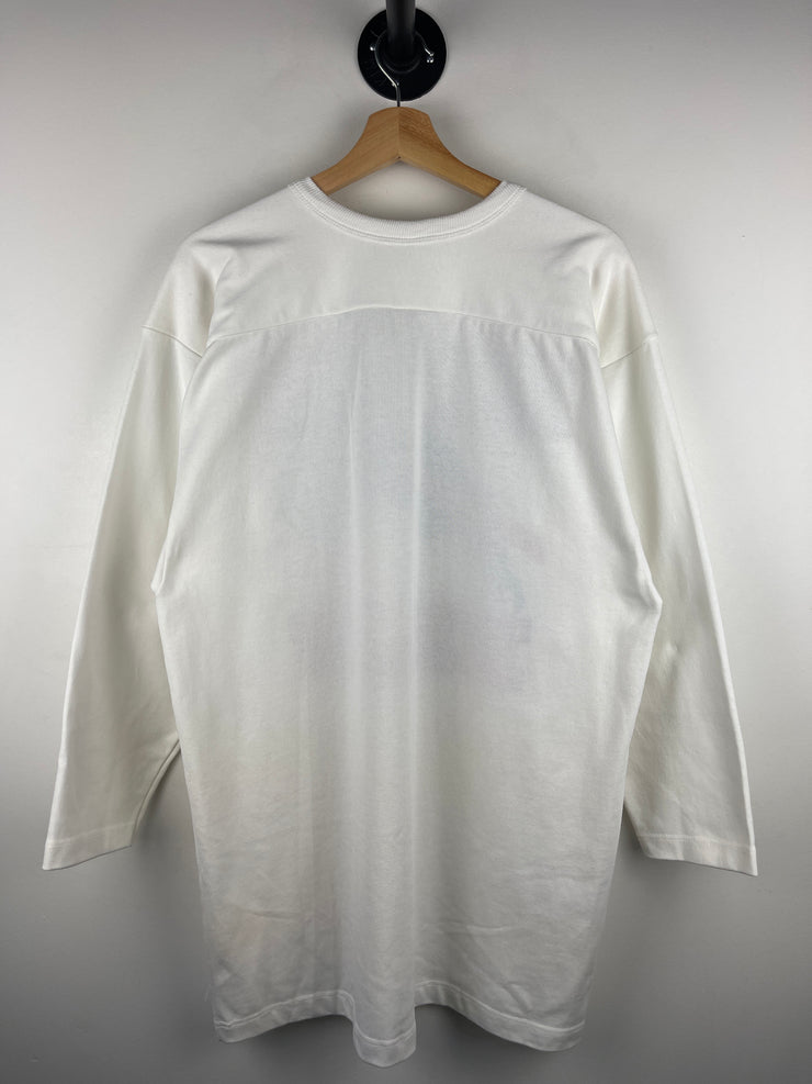 Vintage 90s NFL Russell Athletic Buffalo Bills 3/4 Sleeve White Crewneck