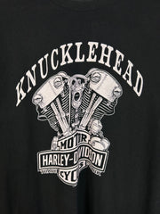 Vintage Y2K Harley Davidson Knucklehead Black Tee