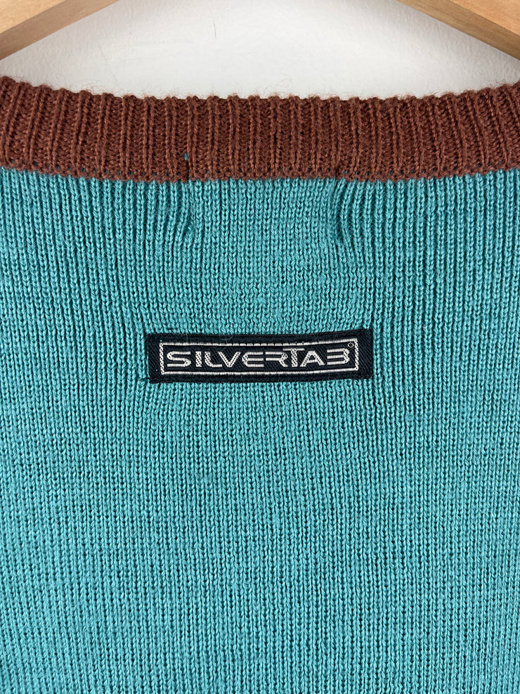 Vintage Levis Silver Tab Brown & Blue Knit Sweater