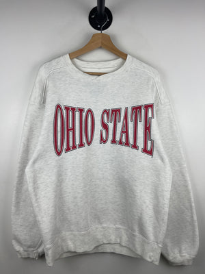 Vintage 90s Ohio State Buckeyes Go Bucks Grey Crewneck