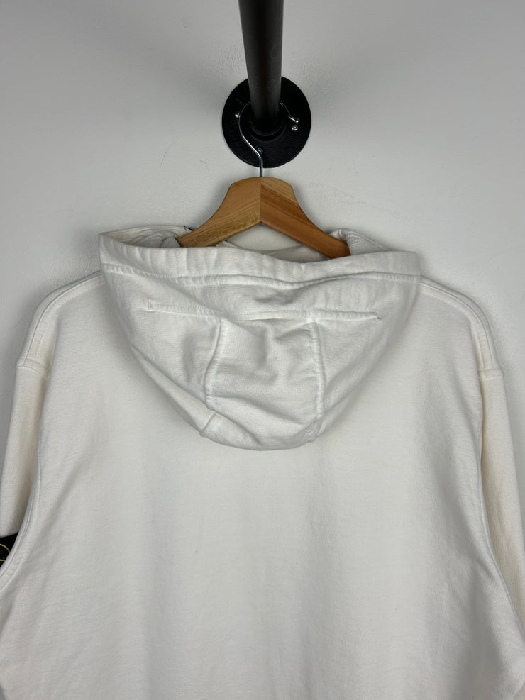 Stone Island Side Zip White Hoodie