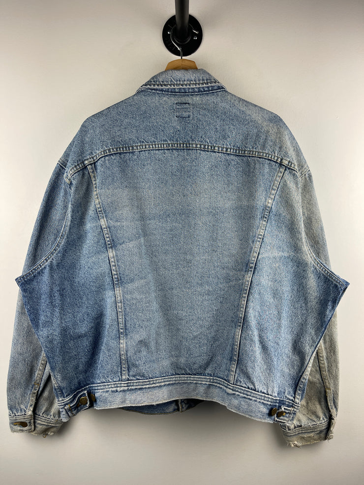 Vintage 90s Lee Riders Faded Light Wash Blue Denim Jacket