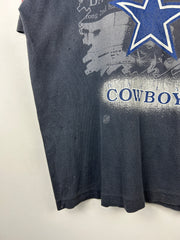 Vintage 90s NFL Dallas Cowboys Super Bowl Champions Faded Black Tee