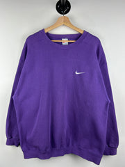 Vintage 90s Nike Mini Swoosh Purple Crewneck