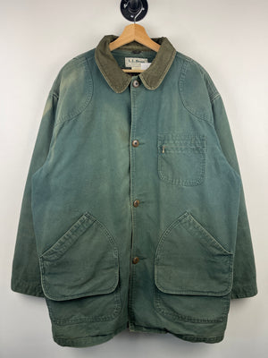 Vintage 90s LL Bean Prima Loft Insulated Green Chore Work Jacket