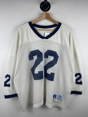 Vintage 90s Russell Athletic #22 White Mesh Football Jersey