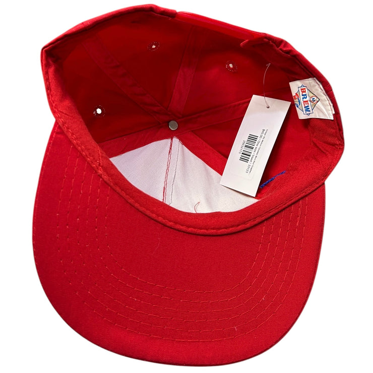 Vintage 90s Molson Canadian Beer Red Snapback Hat